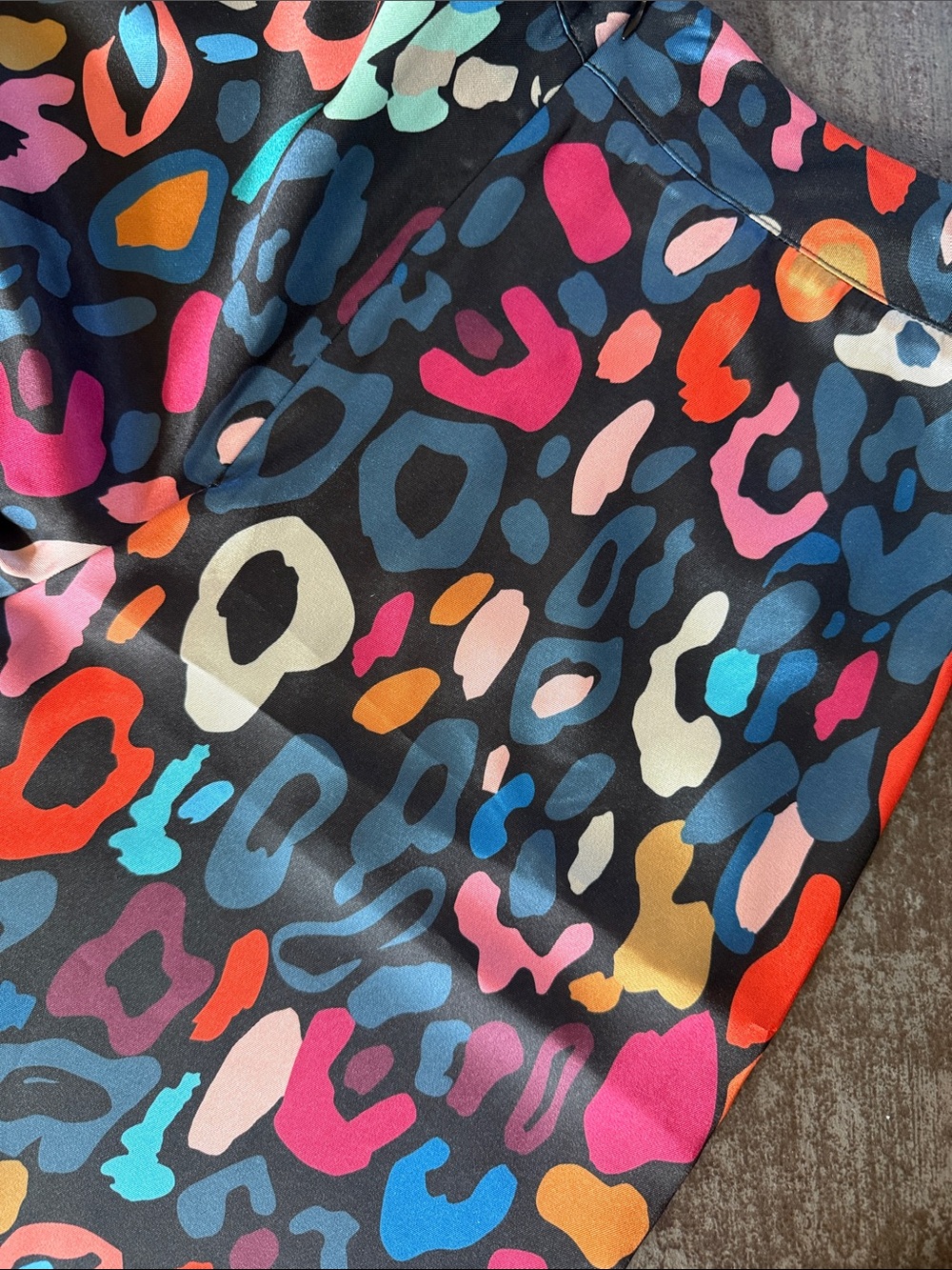 Growny Iro Colorful Leopard Print Wide Leg Pants - Picture 10 of 11
